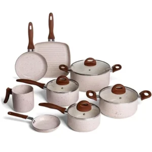 CONJUNTO DE OLLAS BRINOX 8 PIEZAS CERÁMICA