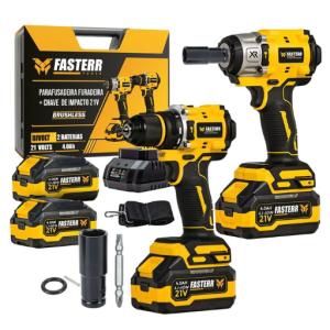KIT TALADRO + IMPACTO 21V XR BRUSHLESS